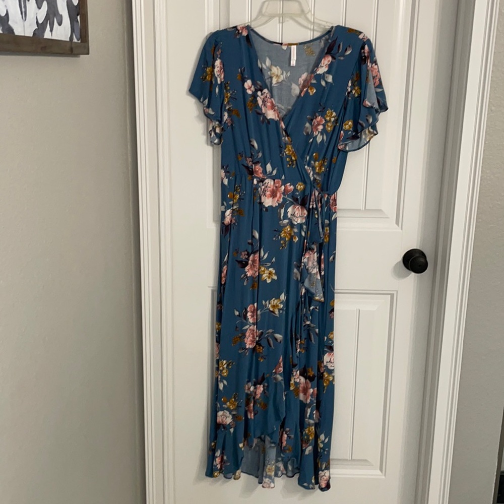 Floral wrap dress